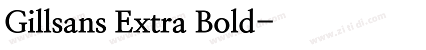 Gillsans Extra Bold字体转换